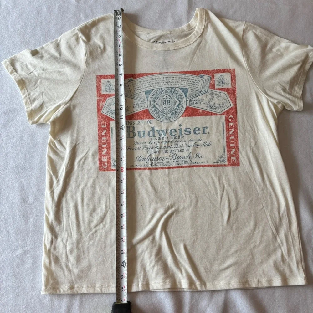 Lot of 2 Budweiser and Jack Daniels T-Shirts Mens XL Cream Black Distressed - Picture 4 of 12